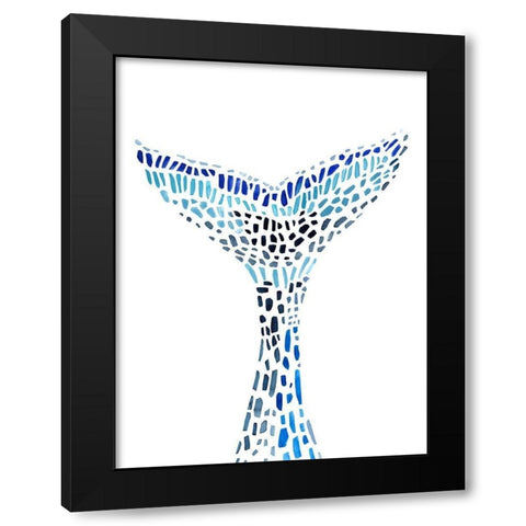Mosaic Tail I Black Modern Wood Framed Art Print with Double Matting by Warren, Annie