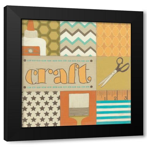 Craft Black Modern Wood Framed Art Print with Double Matting by Vess, June Erica
