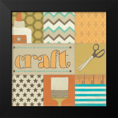 Craft Black Modern Wood Framed Art Print by Vess, June Erica