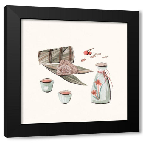 The Way Home V Black Modern Wood Framed Art Print with Double Matting by Wang, Melissa