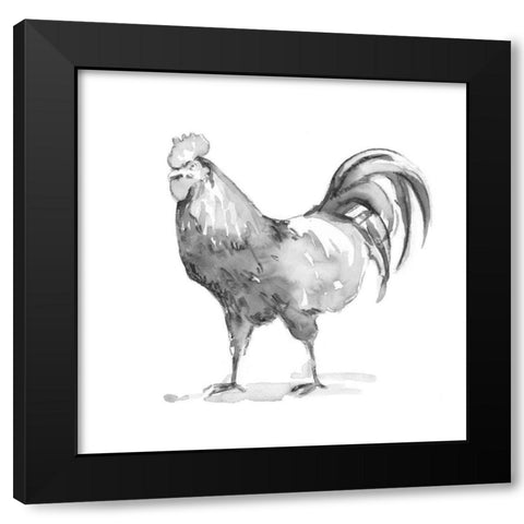 Barn Fowl I Black Modern Wood Framed Art Print by Caroline, Emma