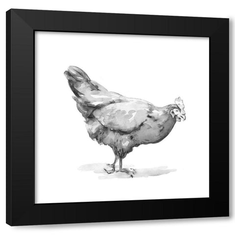 Barn Fowl II Black Modern Wood Framed Art Print by Caroline, Emma