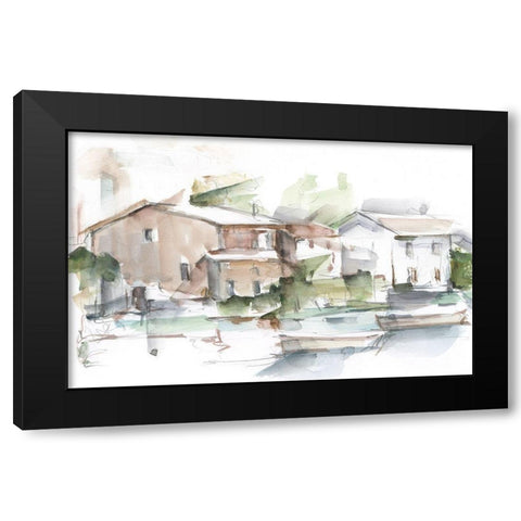 Serene Lakefront I Black Modern Wood Framed Art Print by Harper, Ethan