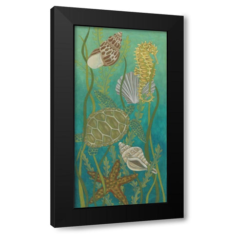 Aquatic Life II Black Modern Wood Framed Art Print by Zarris, Chariklia