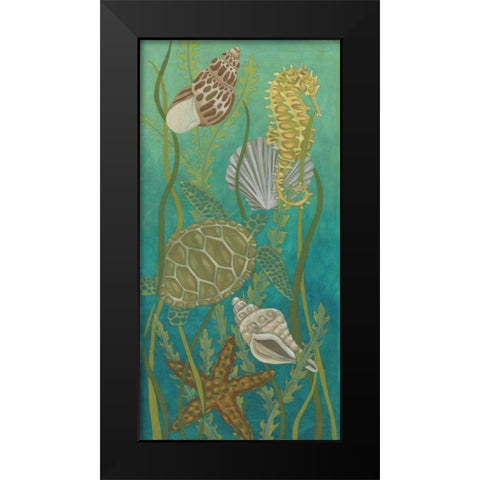 Aquatic Life II Black Modern Wood Framed Art Print by Zarris, Chariklia