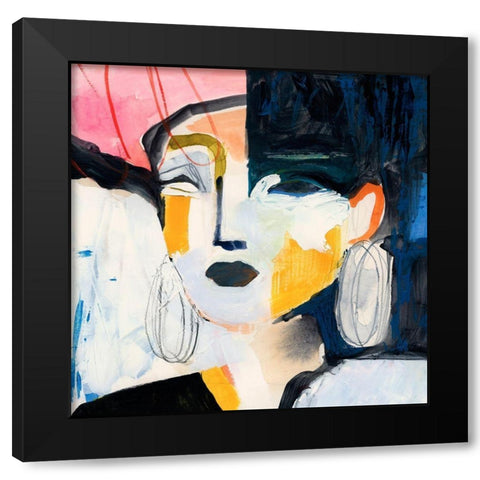 Sorella II Black Modern Wood Framed Art Print with Double Matting by Barnes, Victoria