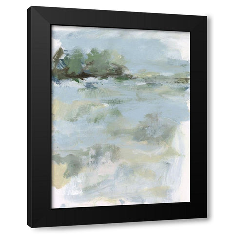 Far Away View I Black Modern Wood Framed Art Print with Double Matting by Long, Christina