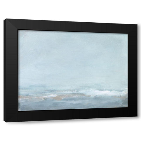 Soft Sea Mist II Black Modern Wood Framed Art Print with Double Matting by Long, Christina
