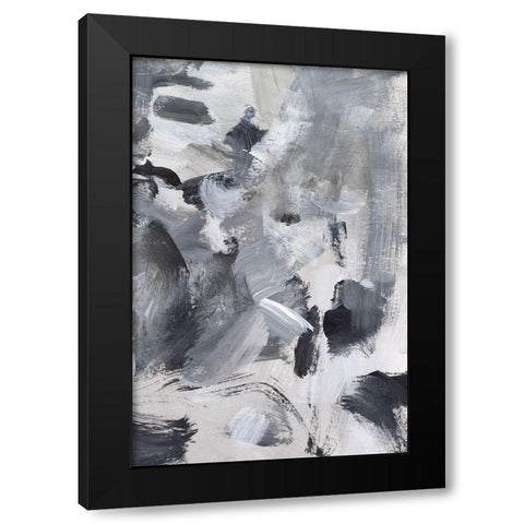 Black and White Mix II Black Modern Wood Framed Art Print with Double Matting by Long, Christina