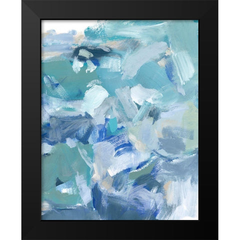 Blue Night I Black Modern Wood Framed Art Print by Long, Christina
