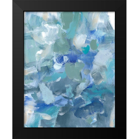 Blue Night II Black Modern Wood Framed Art Print by Long, Christina