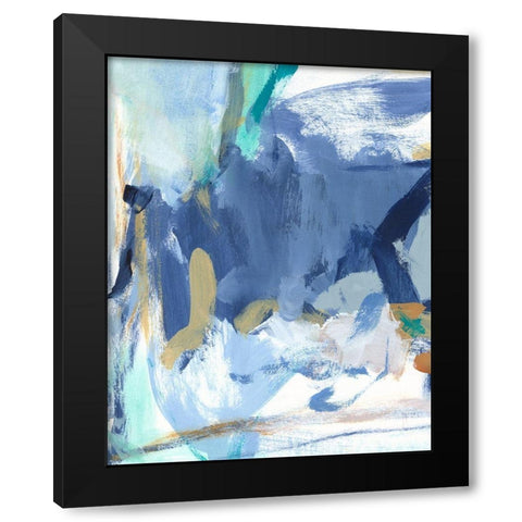Blue Room II Black Modern Wood Framed Art Print with Double Matting by Long, Christina