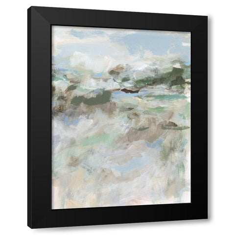 Far Away Hills II Black Modern Wood Framed Art Print by Long, Christina