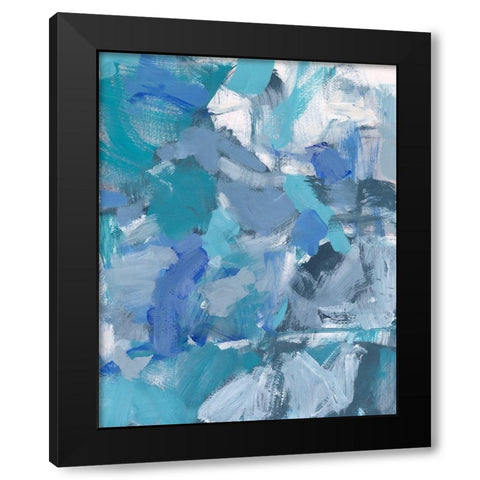 Deep Blue Hue I Black Modern Wood Framed Art Print by Long, Christina