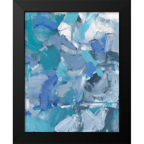 Deep Blue Hue I Black Modern Wood Framed Art Print by Long, Christina