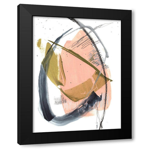 Orbital Marks I Black Modern Wood Framed Art Print by Goldberger, Jennifer