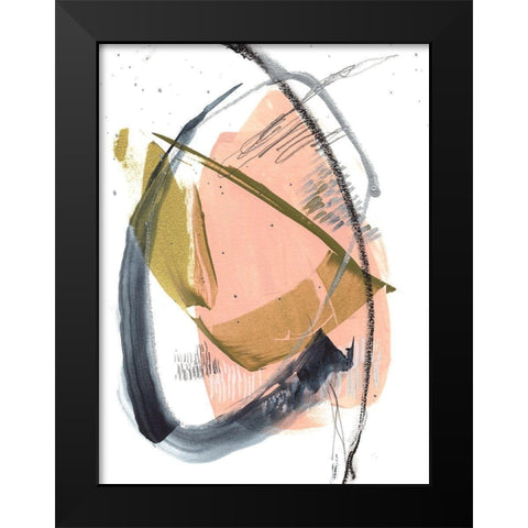 Orbital Marks I Black Modern Wood Framed Art Print by Goldberger, Jennifer