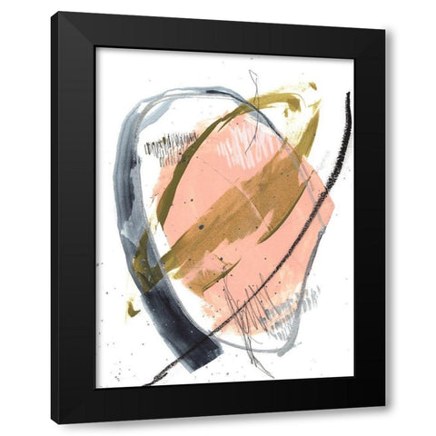 Orbital Marks II Black Modern Wood Framed Art Print by Goldberger, Jennifer