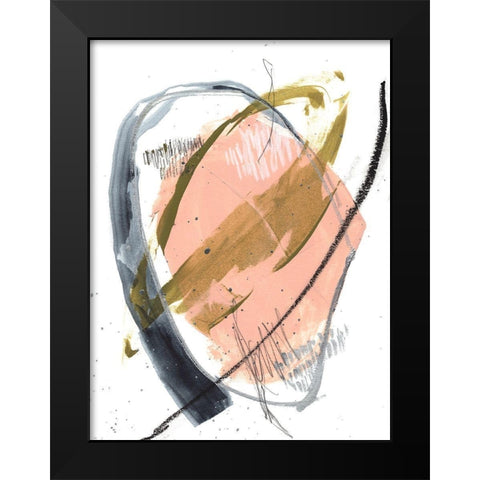 Orbital Marks II Black Modern Wood Framed Art Print by Goldberger, Jennifer