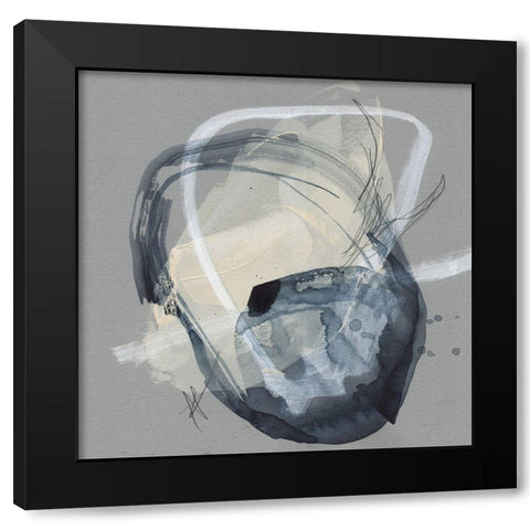 Tandem Loops I Black Modern Wood Framed Art Print with Double Matting by Goldberger, Jennifer