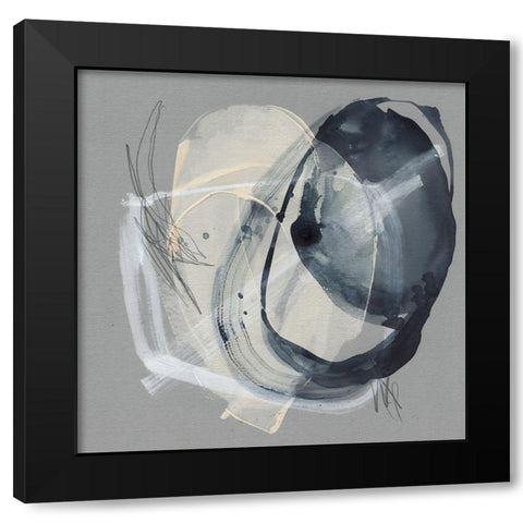 Tandem Loops II Black Modern Wood Framed Art Print by Goldberger, Jennifer