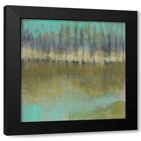 Soft Treeline on the Horizon I Black Modern Wood Framed Art Print with Double Matting by Goldberger, Jennifer