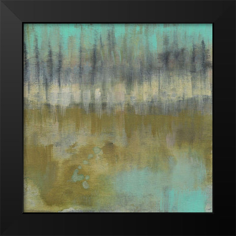 Soft Treeline on the Horizon II Black Modern Wood Framed Art Print by Goldberger, Jennifer