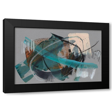 Orbits I Black Modern Wood Framed Art Print with Double Matting by Goldberger, Jennifer