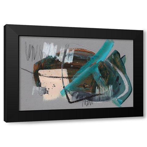 Orbits II Black Modern Wood Framed Art Print with Double Matting by Goldberger, Jennifer