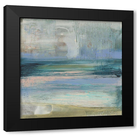 Textured Coastline I Black Modern Wood Framed Art Print with Double Matting by Goldberger, Jennifer