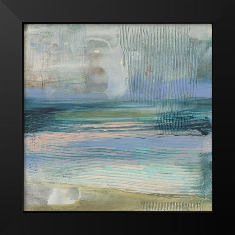 Textured Coastline I Black Modern Wood Framed Art Print by Goldberger, Jennifer