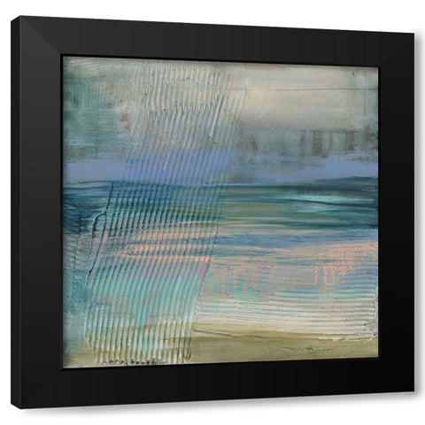 Textured Coastline II Black Modern Wood Framed Art Print with Double Matting by Goldberger, Jennifer