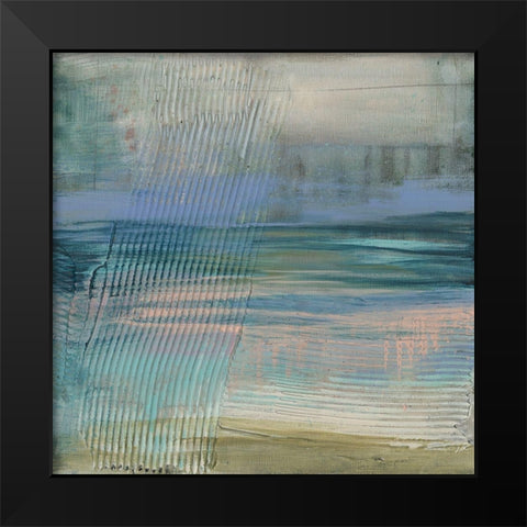 Textured Coastline II Black Modern Wood Framed Art Print by Goldberger, Jennifer