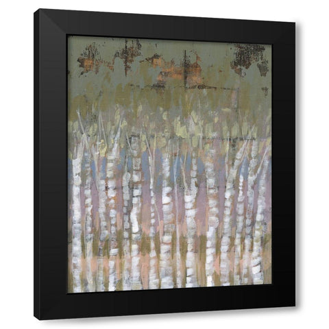 Pastel Birchline II Black Modern Wood Framed Art Print by Goldberger, Jennifer