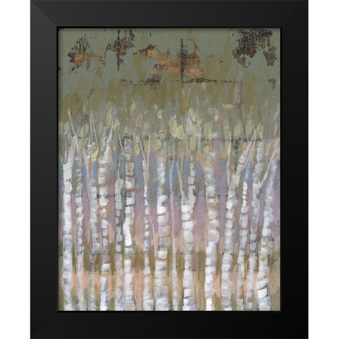 Pastel Birchline II Black Modern Wood Framed Art Print by Goldberger, Jennifer