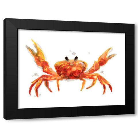 Crab Cameo II Black Modern Wood Framed Art Print by Vess, June Erica