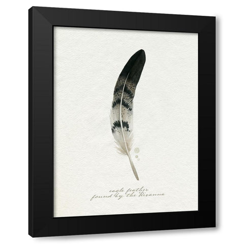 Found Feather I Black Modern Wood Framed Art Print with Double Matting by Popp, Grace