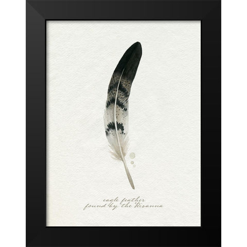 Found Feather I Black Modern Wood Framed Art Print by Popp, Grace