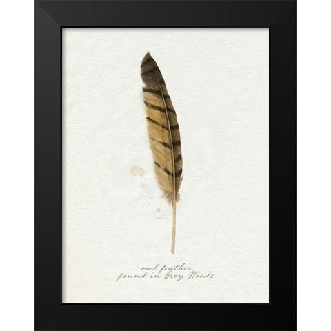 Found Feather III Black Modern Wood Framed Art Print by Popp, Grace