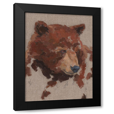 Big Bear I Black Modern Wood Framed Art Print with Double Matting by Green, Jacob