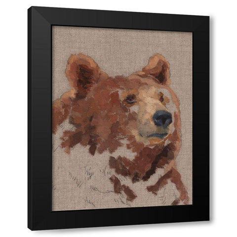 Big Bear II Black Modern Wood Framed Art Print with Double Matting by Green, Jacob