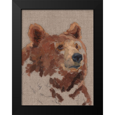 Big Bear II Black Modern Wood Framed Art Print by Green, Jacob