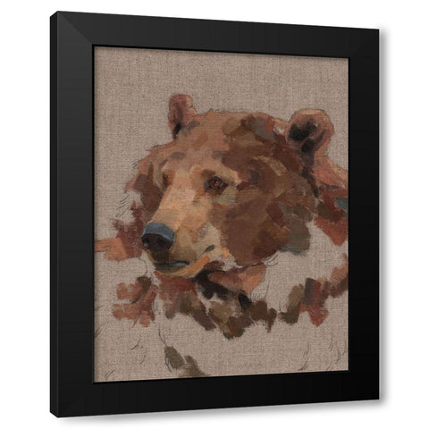 Big Bear III Black Modern Wood Framed Art Print by Green, Jacob