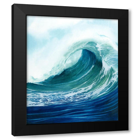 Sea Foam II Black Modern Wood Framed Art Print with Double Matting by Popp, Grace