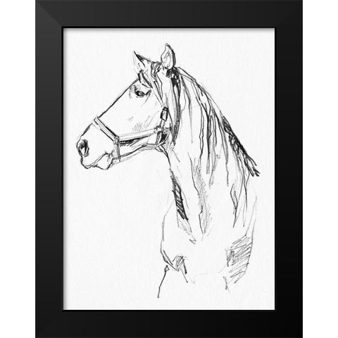 Bridle Portraits I Black Modern Wood Framed Art Print by Parker, Jennifer Paxton