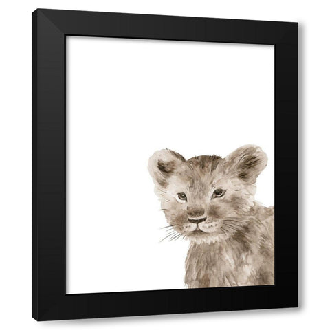 Safari Animal Portraits I Black Modern Wood Framed Art Print with Double Matting by Wang, Melissa