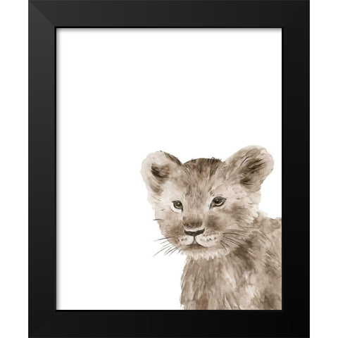 Safari Animal Portraits I Black Modern Wood Framed Art Print by Wang, Melissa