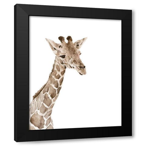 Safari Animal Portraits II Black Modern Wood Framed Art Print with Double Matting by Wang, Melissa