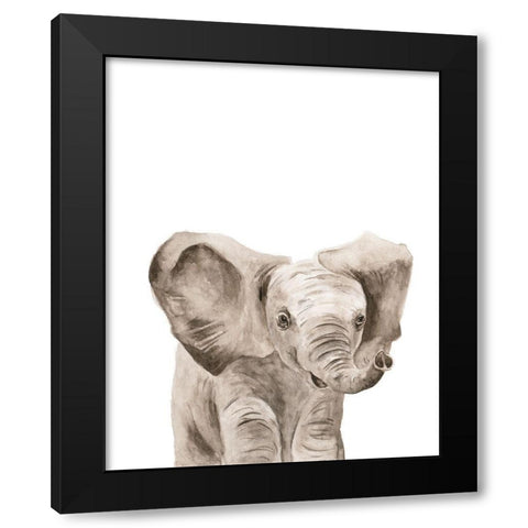 Safari Animal Portraits III Black Modern Wood Framed Art Print by Wang, Melissa