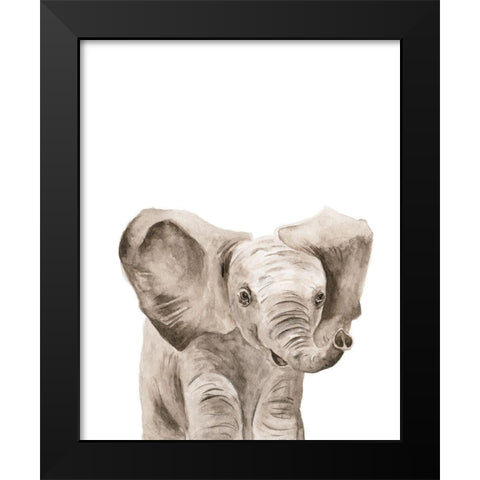 Safari Animal Portraits III Black Modern Wood Framed Art Print by Wang, Melissa